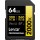 LEXAR SDcard 2000x SDXC UHS-II Card GOLD Series 64GB W 260MB/s 300MB/s LSD2000064G-BNNNG 